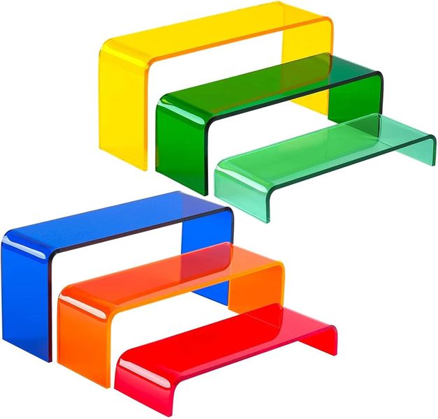 Decor Acrylic Glass Transparent Display Stand - 6 Piece