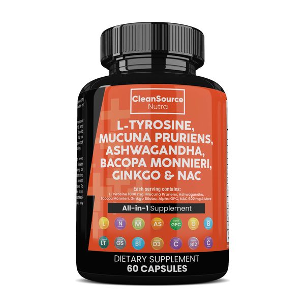 L-Tyrosine &amp; Mucuna Pruriens - Cognitive &amp; Mood Support Formula - 60's