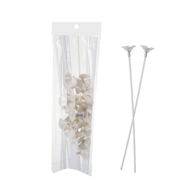 Bulk Pack x 24 Balloon Stick &amp; Cup White