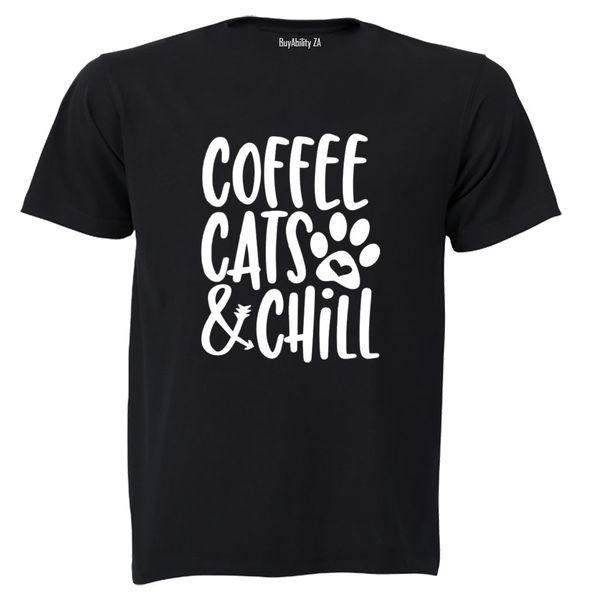 Coffee Cats Chill - Adults - T-Shirt