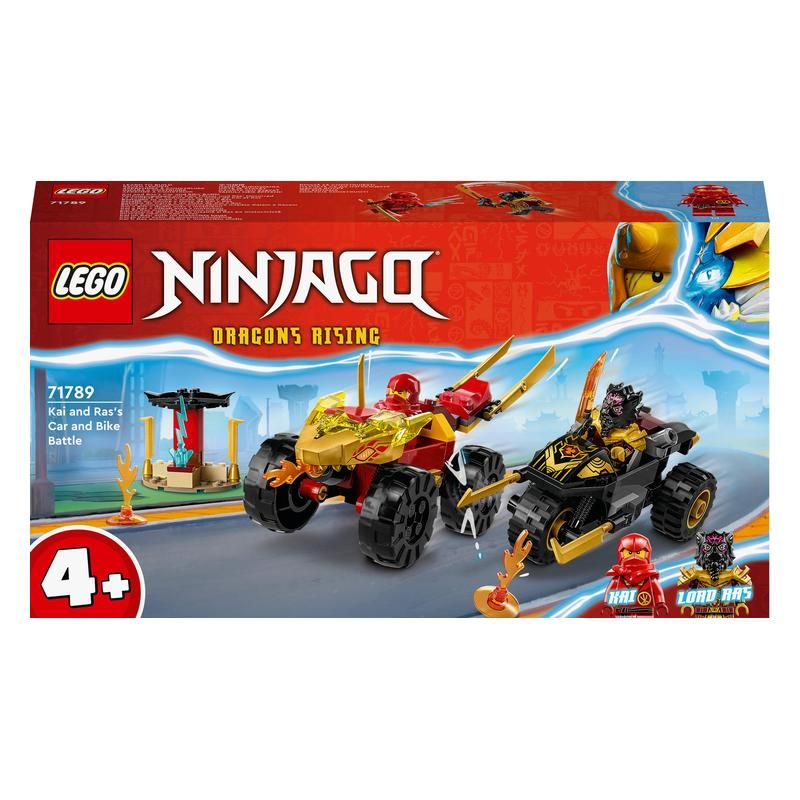 LEGO® NINJAGO® Kai and Ras’s Car and Bike Battle 71789 Building Toy ...