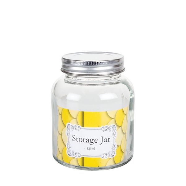Bulk Pack x 6 Clear Glass Storage Jar - 8.5x10cm (325ml)