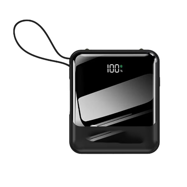 Portable Built-in 4 in 1 Cable Power Bank 12000mAh with LED Flashlight