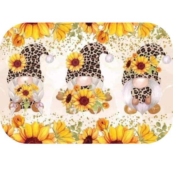 Sunflower Gnomes Printed Mouse Pad