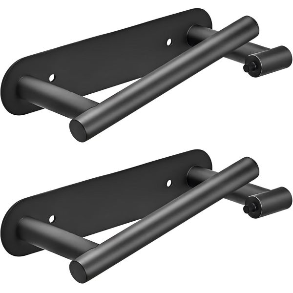 2 Pack Rotatable Wall Mount Adhesive Toilet Paper Holder with Pivoting Post