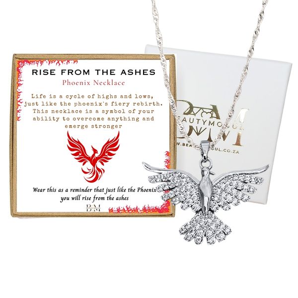 Women Phoenix Necklace Card Gift Set