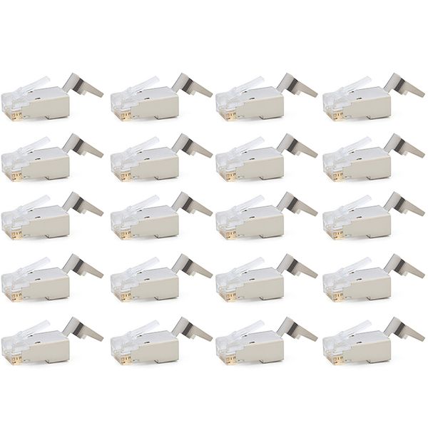 20 Pcs Cat6/6A Rj45 Pass Through Modular Plugs Shielded (Stp)