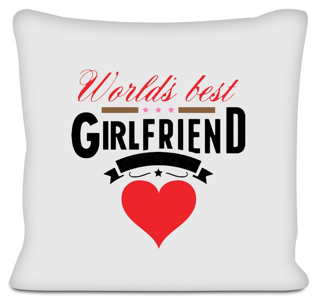 World's Best Girlfriend Anniversary Gift Scatter Cushion
