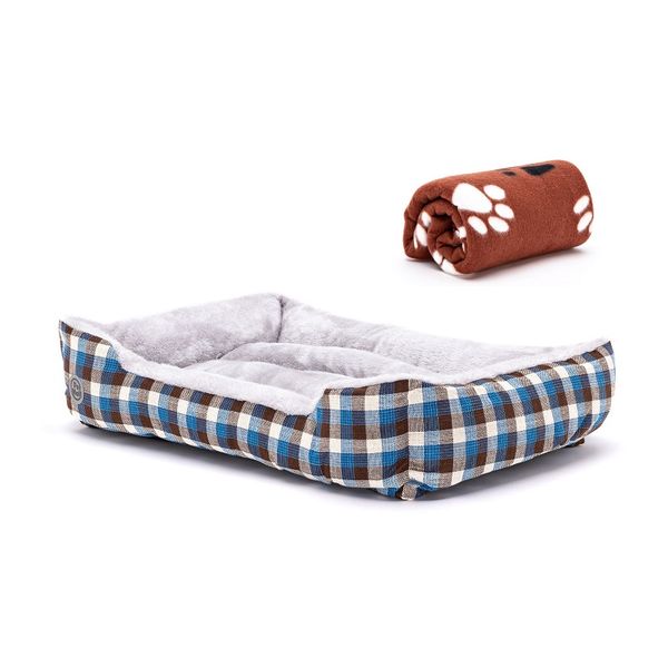 Perfect Pets - Comfy Fleece Dog Bed &amp; Blanket Bundle