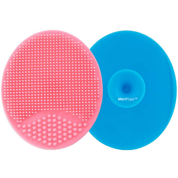 MariPops Baby Bath, Shampoo &amp; Cradle Cap Brush Set - (2-Pack, Pink &amp; Rose)