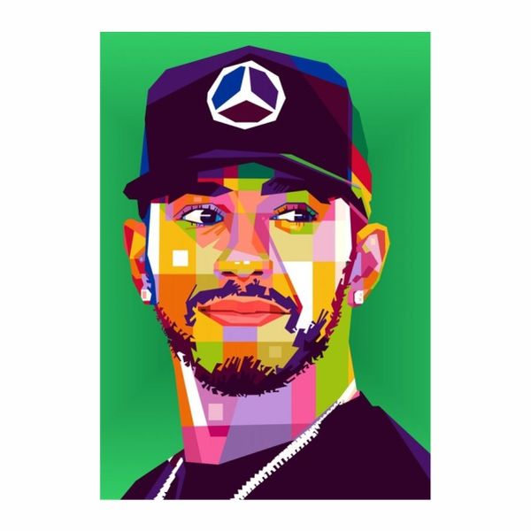 Lewis Hamilton Green Poster - A1