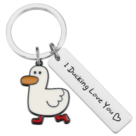 "I Ducking Love You" Keychain Image