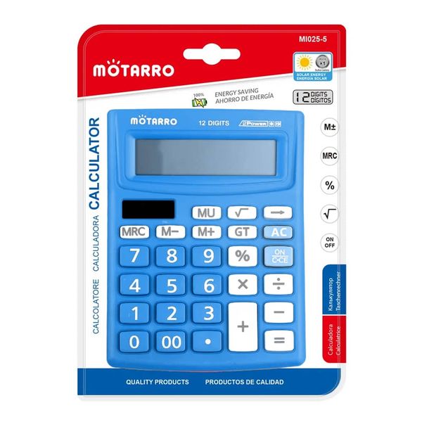 Motarro MIO25-5 12 Digits Solar Energy Calculator