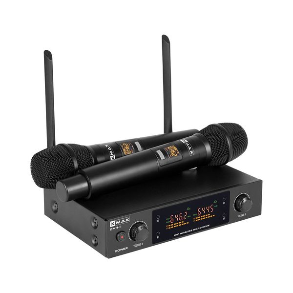 Xmax DVH-1 UHF dual hand held variable frequency cordless microphone