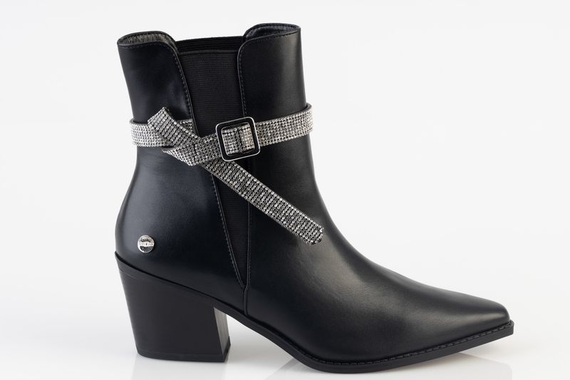 Sissy Boy: Dolly Kitten Heel Boot With Chain Trim