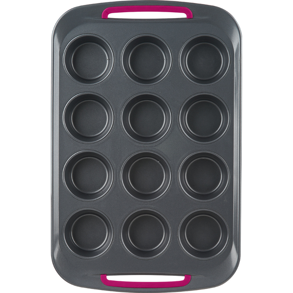 Trudeau Non-Stick 12 Cup Muffin Pan Grey