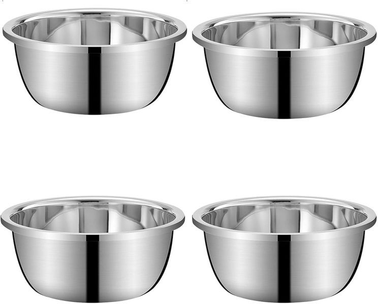 4 Stainless Steel Mixing Bowls of Different Sizes