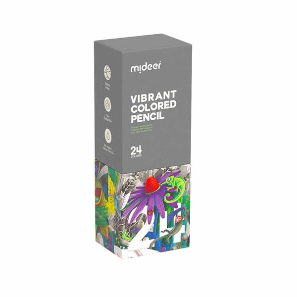 Mideer Vibrant Coloured Triangular Pencils: 24 Pieces