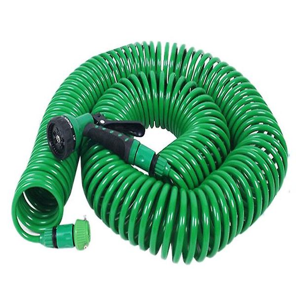 15m Coiled Hose Pipes and Nozzles