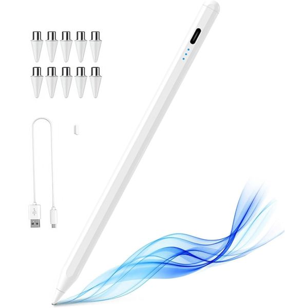 Stylus Pen Universal Compatible with Android &amp; iOS,With 10 Tips,Rechargable