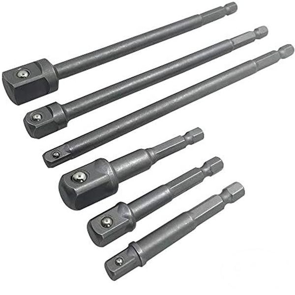 6 Piece Impact Socket Adapter Set For Power Drills