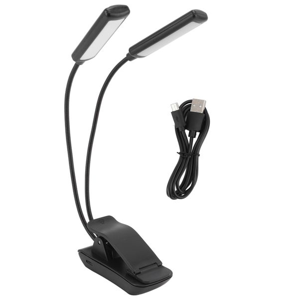 USB Rechargeable 360 Gooseneck Dual Book Reading Light
