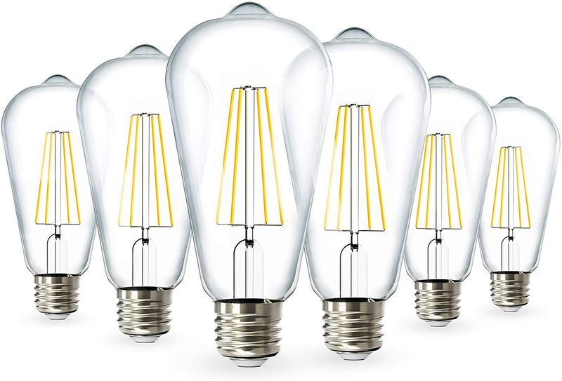 JNC-ST64 4W LED Filament Bulb E27 White x 6 Pieces