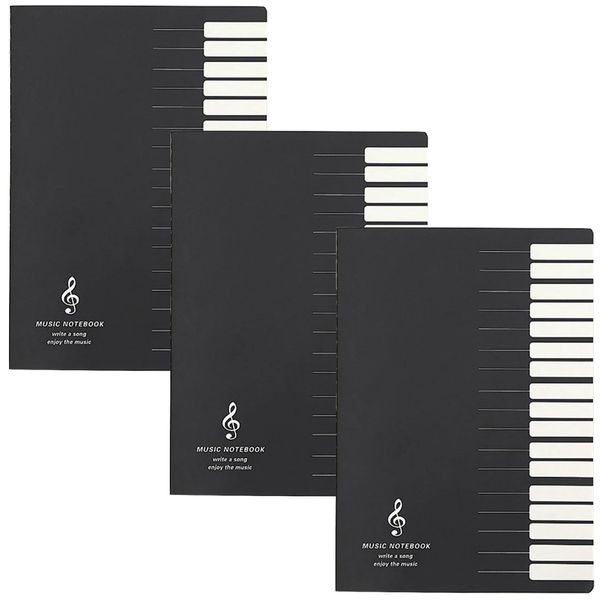 Stationery Music Composition Notebooks With 36 Pages Set of 3 - 26cm