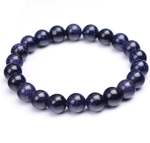 Blue Sandstone Crystal Bracelet 8mm