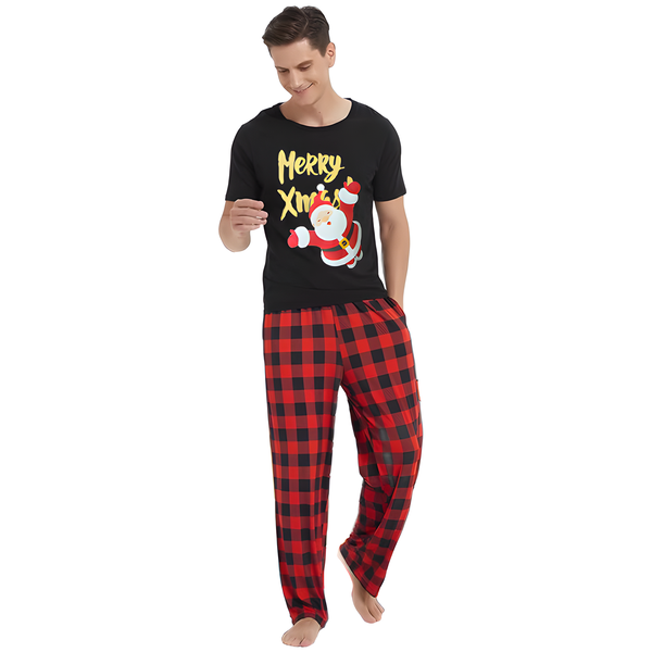 Christmas Family Pajamas Dad Men Sleepwear Matching Clothes Loungwear Suit