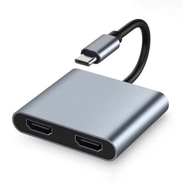 USB C to Dual HDMI Adapter 4K@60Hz - 2-in-1 USB Type C to Dual Monitors-GC