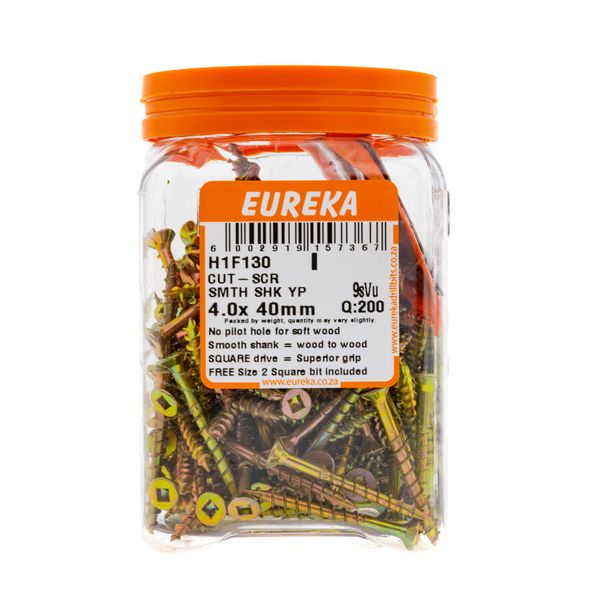 EUREKA Cut-Screw Smooth Shank 4 x 40mm Q:200 H1F130