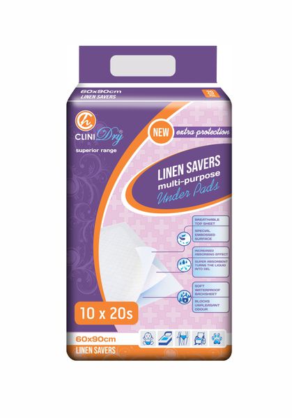 CliniHealth Linen Savers 60x90 - 200s