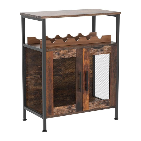Wine Bar Rack Wine Holders Coffee Bar Cabinet Sideboard with Glass Holder