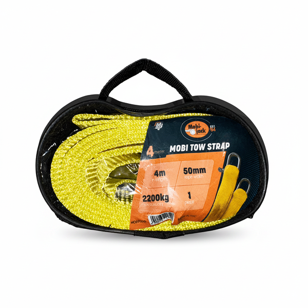 Mobi-Jack Heavy-Duty Tow Strap 50mm x 4m, 2200kg Capacity