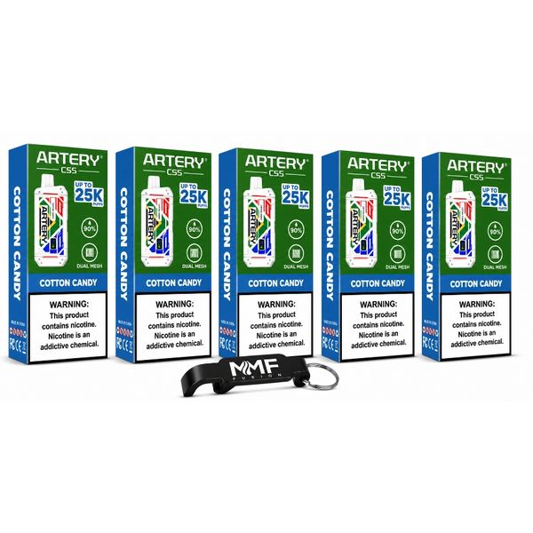 Artery MMF Edition 25000 Puffs Disposable Vapes - Cotton Candy (Pack of 5)