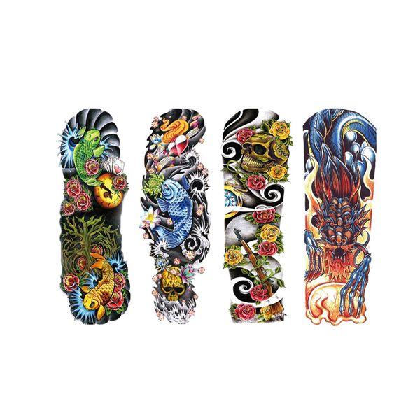 Kingdushi Set Of 4 Full Arm Temporary Tattoo Stickers, Removable, 170x480mm