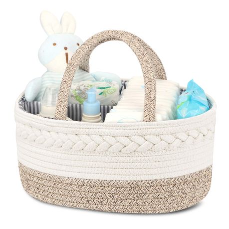 High Quality Baby Diaper Caddy Organizer,Portable Woven Storage Image