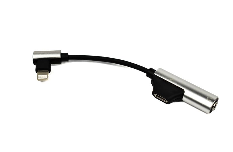 Lightning 120m 2-in-1 Audio Converter Audio And Charger Adapter