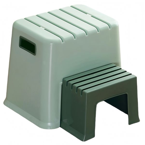 Removable Step Stool Plastic Stool 2-Piece Set - Two-Color Stitch Optional