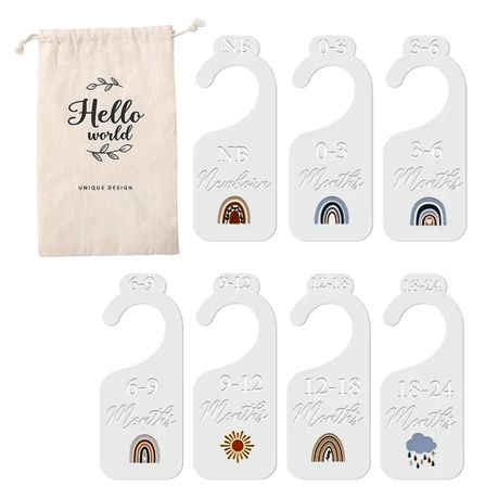 Hello World Baby Clothes Cupboard Hanger Dividers Image