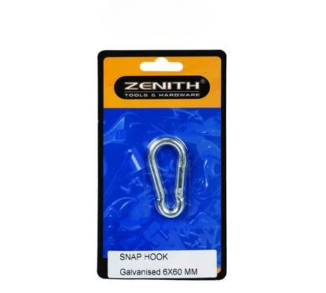 Corrosion-Proof 6x60mm Galvanised Snap Hook - Reliable Fastening