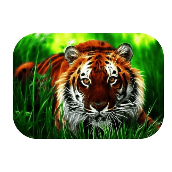 3D Tiger in grass Printed Mouse Pad