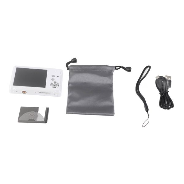 3.0in HD Camera, 4K 48MP, Anti Shaking, for Teens &amp; Kids, White