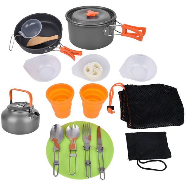 Camping Cookware Set for 2-3 People Outdoor