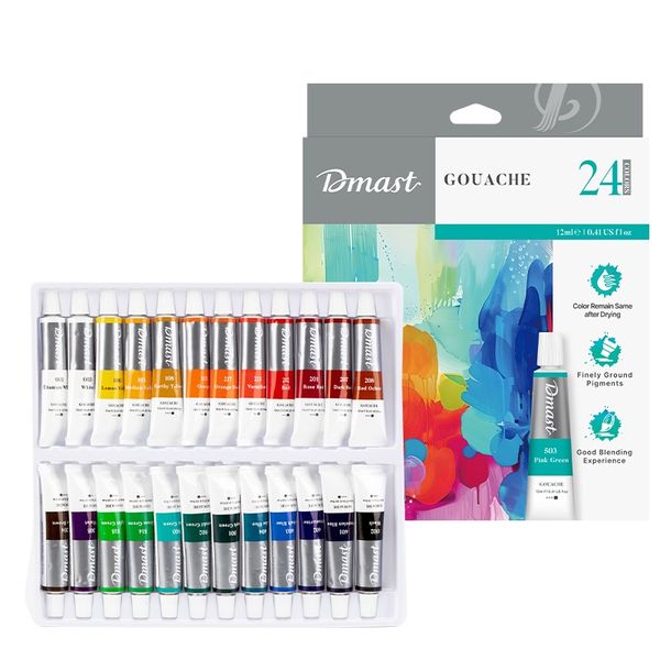 Dmast Gouache 24 Colour Set