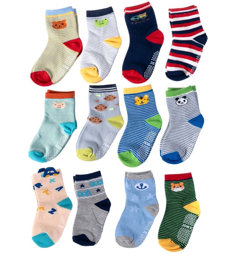 Kids 100% Cotton Anti Slip Socks - 12 Pack | Buy Online in South Africa ...