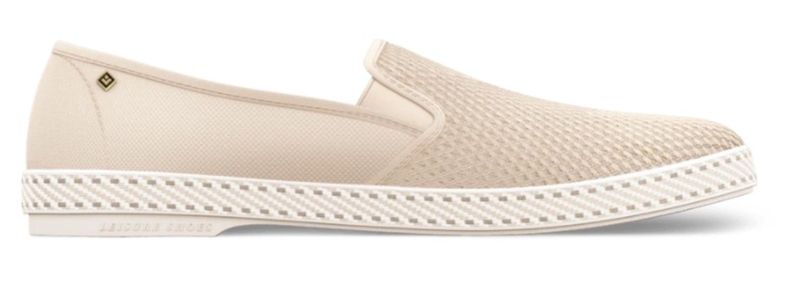 Rivieras Classic Canvas &amp; Mesh Slip-On - Beige