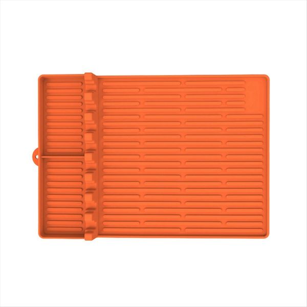 BBQ Oven Silicone Side Rack Mat Baking Tray Protection Mat Drain Pad Black