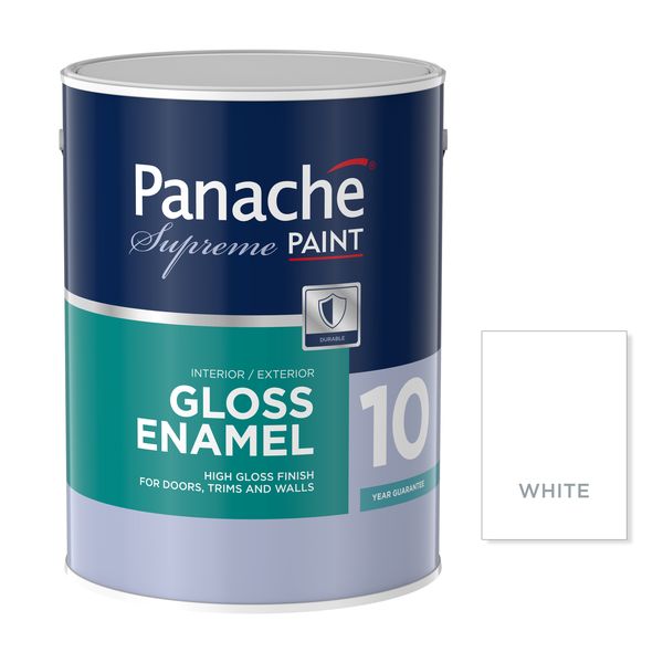 Panache Supreme High Gloss Enamel Interior &amp; Exterior Paint 5L